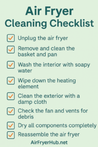 Air Fryer Cleaning Checklist