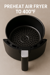 Preheat the air fryer